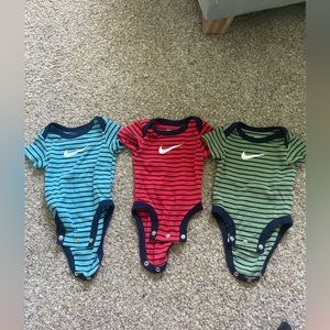 Nike 0-3 Month Striped Onesies